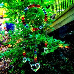 I'll Meet You at the Rainbow Bridge Pet Remembrance Sun Catcher